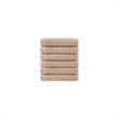 Olliix Madison Park Diagonal Ribbed 6-Piece Bath Towel Cotton in Beige