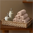 Olliix Madison Park Diagonal Ribbed 6-Piece Bath Towel Cotton in Beige
