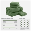 Olliix Madison Park Signature Turkish 6-Piece Bath Towel Cotton in Green