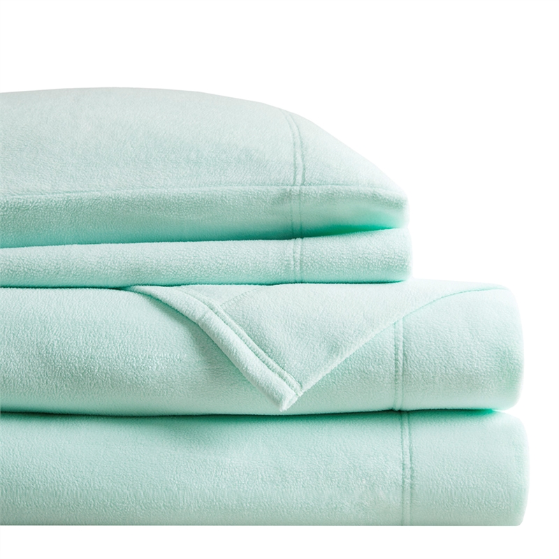 Olliix True North by Sleep Philosophy Micro Fleece Cal King Sheet Set in Aqua
