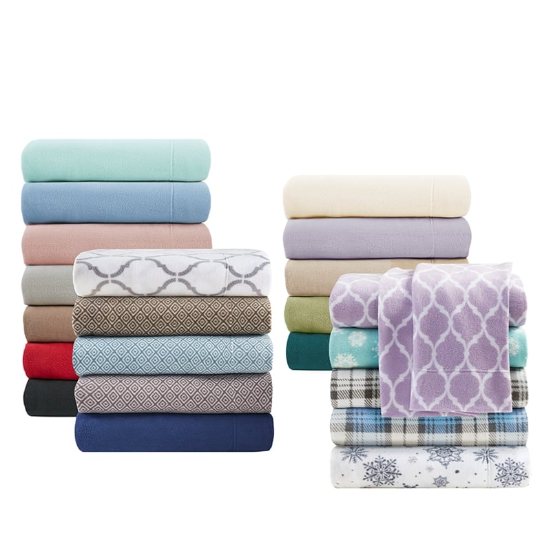 Olliix True North by Sleep Philosophy Micro Fleece Queen Sheet Set in Aqua