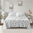 Olliix True North by Sleep Philosophy Micro Fleece Queen Sheet Set in Grey