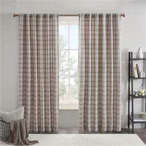 Olliix Madison Park Anaheim 50x63&quot Window Panel Polyester in Brown