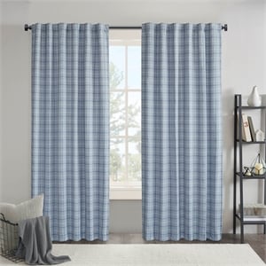 Olliix Madison Park Anaheim 50x84&quot Window Panel Polyester in Denim Blue