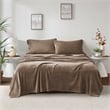 Olliix True North by Sleep Philosophy Soloft Plush Queen Sheet Set in Brown