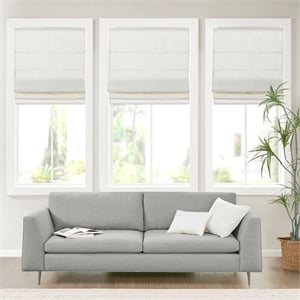 Olliix Madison Park Kyler 29x64&quot Roman Shade Polyester in Ivory