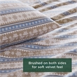 Olliix Woolrich Cotton Flannel Cal King Sheet Set Cotton in Blue Snowflake
