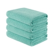 Olliix Madison Park Diagonal Ribbed 4-Piece Bath Towel Cotton in Turquoise
