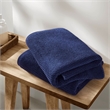Olliix Madison Park Diagonal Ribbed 4-Piece Bath Towel Cotton in Navy