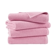 Olliix Madison Park Diagonal Ribbed 4-Piece Bath Towel Cotton in Pink
