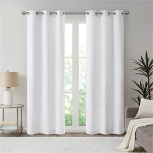 Olliix Madison Park Galen 2-PK 40x84&quot Panel Pair Polyester in White