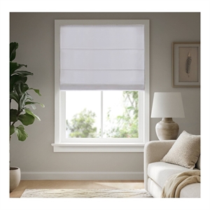 Olliix Madison Park Galen Matte 23x64&quot Roman Blind Polyester in Matte white