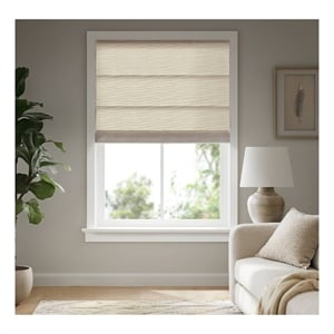 Olliix Madison Park Galen Matte 34x64&quot Roman Blind Polyester in Matte ivory