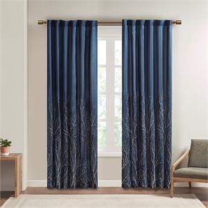 Olliix Madison Park Andora 50x95&quot Window Panel Polyester in Navy