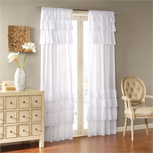 Olliix Madison Park Anna 50x63&quot Window Panel Cotton in White