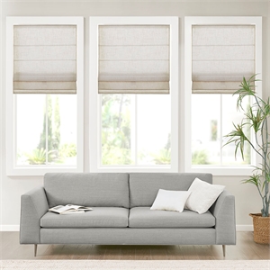 Olliix Madison Park Kyler 34x64&quot Roman Shade Polyester in Natural