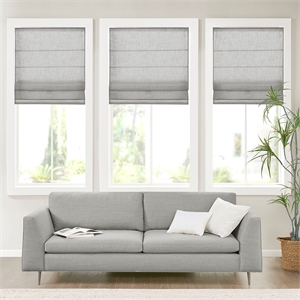 Olliix Madison Park Kyler 31x64&quot Roman Shade Polyester in Grey