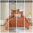 Olliix Intelligent Design Brooklyn Twin/Twin XL Duvet Cover Set Cotton in Rust