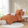 Olliix Intelligent Design Brooklyn Twin/Twin XL Duvet Cover Set Cotton in Rust