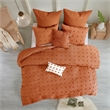 Olliix Intelligent Design Brooklyn Full/Queen Duvet Cover Set Cotton in Rust