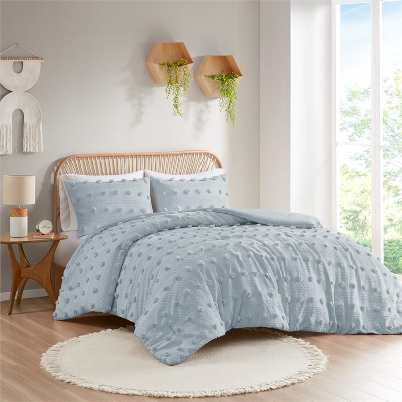 Olliix Intelligent Design Lucy Full/Queen Comforter Mini Set Polyester in Blue