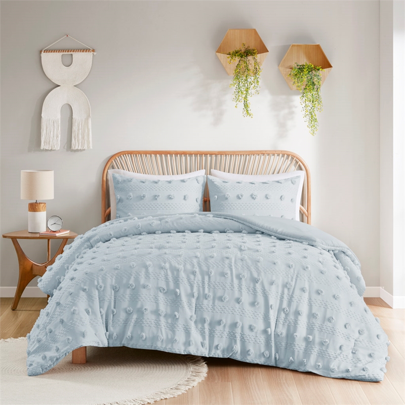 Olliix Intelligent Design Lucy King/Cal King Comforter Mini Set in Blue