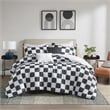 Olliix Intelligent Design Miley Full/Queen Comforter Set in Black/White