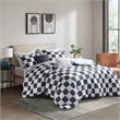 Olliix Intelligent Design Miley Full/Queen Comforter Set in Black/White