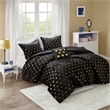 Olliix Intelligent Design Rosalie Twin/Twin XL Comforter Set in Black/Gold
