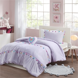 Olliix Intelligent Design Kids Tessa Full/Queen Comforter Set in Lavender