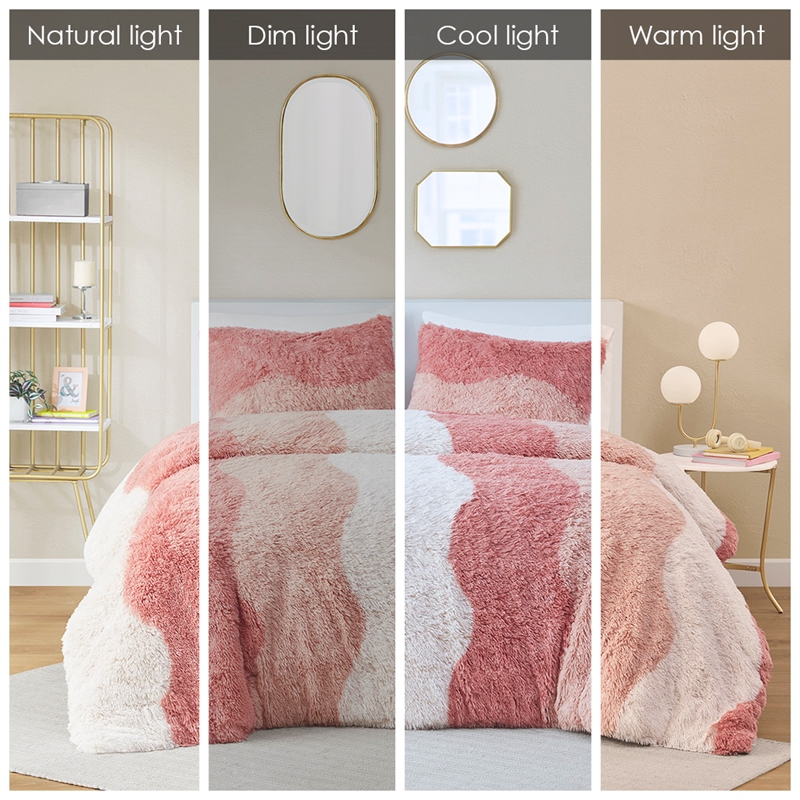 Olliix Intelligent Design Cassie Full/Queen Comforter Mini Set in Blush Multi