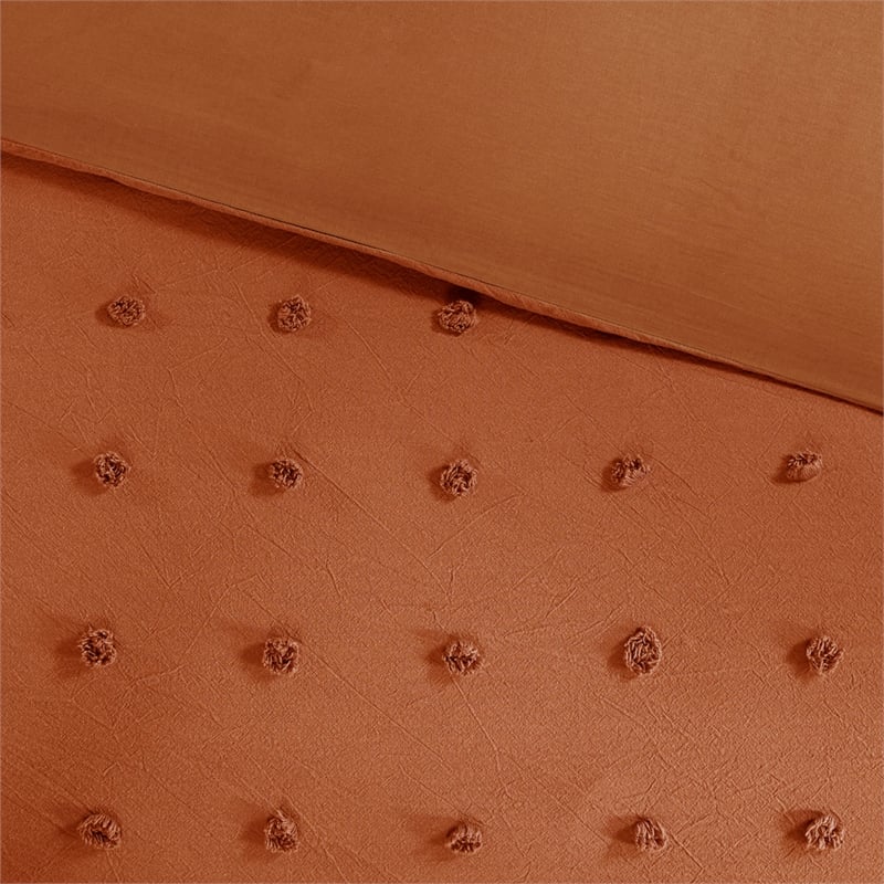 Olliix Intelligent Design Brooklyn Twin/Twin XL Comforter Set Cotton in Rust
