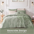 Olliix Intelligent Design Felicia Full/Queen Comforter Set Polyester in Green