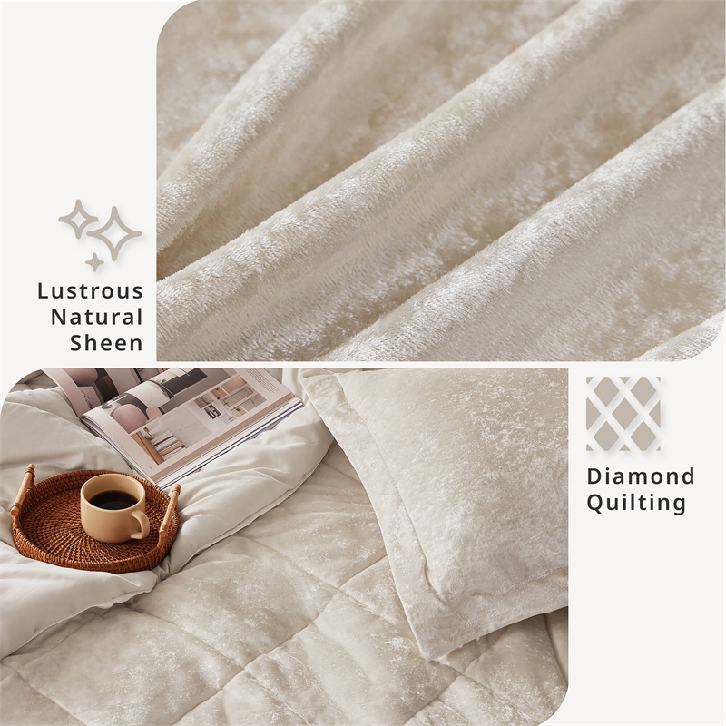 Olliix Intelligent Design Felicia Full/Queen Comforter Set in Champagne