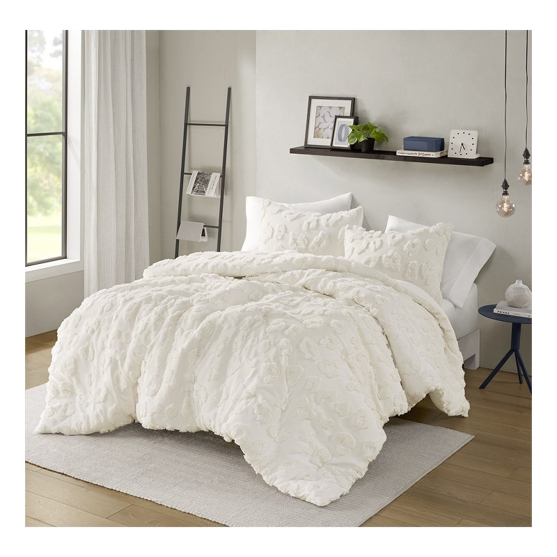 Olliix Intelligent Design Larissa King/Cal King Comforter Mini Set in  Off White
