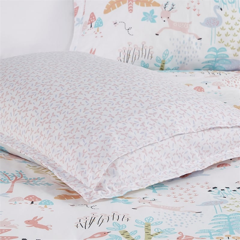 Olliix Intelligent Design Kids Iris Full/Queen Comforter Set Cotton in Blush
