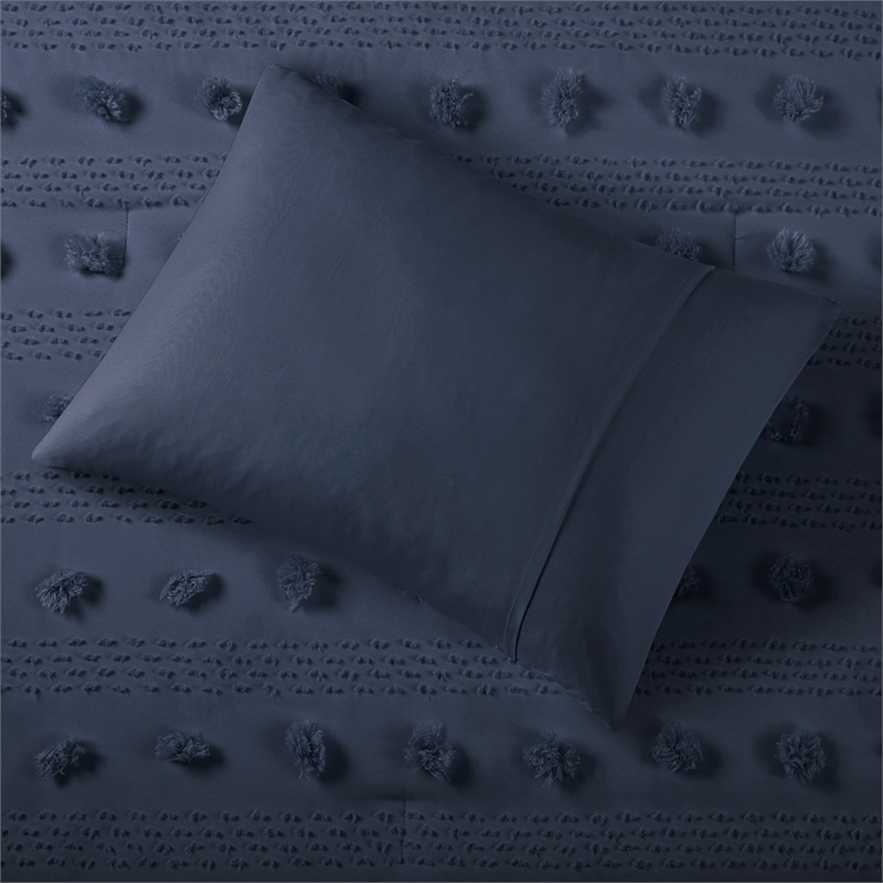 Olliix Intelligent Design Lucy King/Cal King Comforter Mini Set in Navy