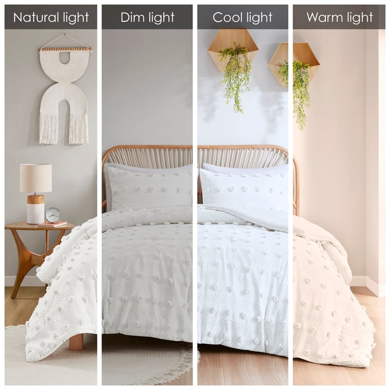 Olliix Intelligent Design Lucy Twin/Twin XL Comforter Mini Set in Ivory