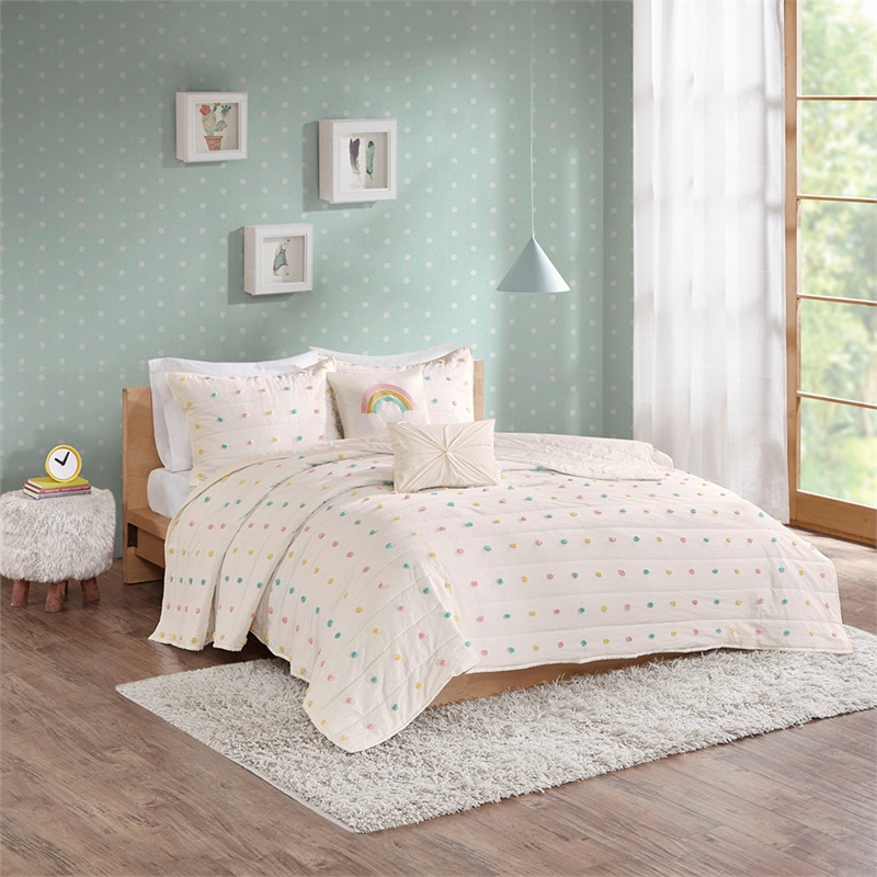 Olliix Intelligent Design Kids Callie Full/Queen Quilt Set Cotton in Multi