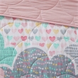 Olliix Intelligent Design Kids Cloud Full/Queen Quilt Set Cotton in Pink