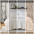 Olliix Intelligent Design Larissa King/Cal King Duvet Mini Set in  Off White