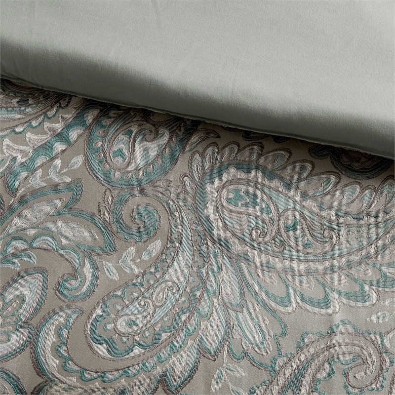 Olliix Madison Park Aubrey Queen Comforter Set Cotton in Teal