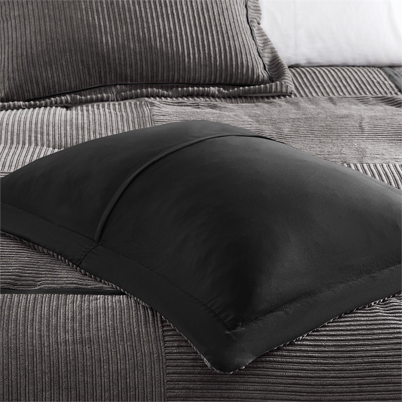 Olliix Madison Park Dallas Queen Comforter Set Polyester in Grey