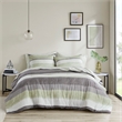 Olliix Madison Park Essentials Jaxon Queen Comforter Set Polyester in Green/Grey