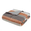 Olliix Madison Park Essentials Jaxon Queen Comforter Set Polyester in Coral/Grey
