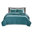 Olliix Madison Park Keaton Full/Queen Coverlet Mini Set Microfiber in Teal