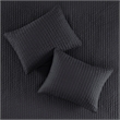 Olliix Madison Park Keaton King/Cal King Coverlet Mini Set Microfiber in Black