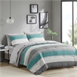 Olliix Madison Park Essentials Jaxon Cal King Comforter Set in Aqua/Grey