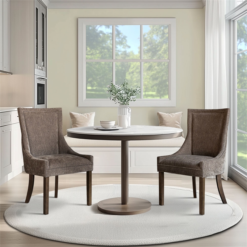 Olliix Madison Park Signature Ultra Set of 2 Dining Chair in Brown