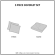 Olliix Madison Park Keaton Full/Queen Coverlet Mini Set Cotton in Grey